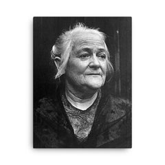 Clara Zetkin canvas print on a plain backdrop in size 18"x24".