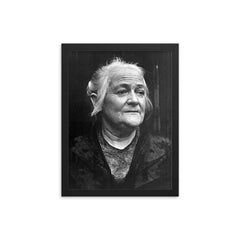 Clara Zetkin framed print on a plain backdrop in size 12"x16".