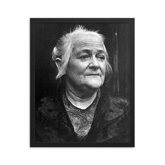 Clara Zetkin framed print on a plain backdrop in size 16"x20".
