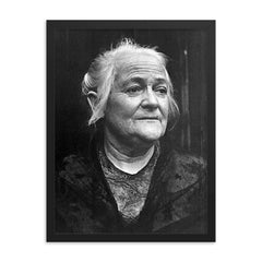 Clara Zetkin framed print on a plain backdrop in size 18"x24".