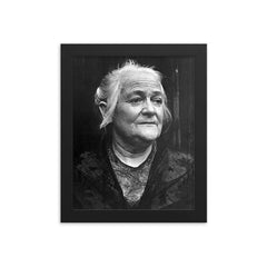 Clara Zetkin framed print on a plain backdrop in size 8"x10".
