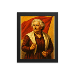 Clara Zetkin framed print on a plain backdrop in size 8"x10".
