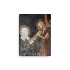 Clare of Montefalco canvas print on a plain backdrop in size 12"x16".