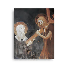 Clare of Montefalco canvas print on a plain backdrop in size 16"x20".