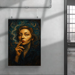 Clarice Lispector mystical cigarette portrait poster 4