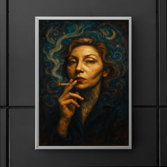 Clarice Lispector mystical cigarette portrait poster 5