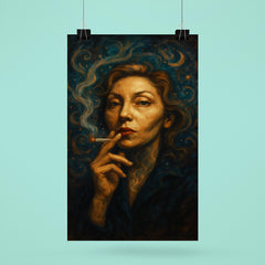 Clarice Lispector mystical cigarette portrait poster 6