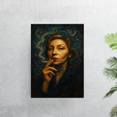 Clarice Lispector mystical cigarette portrait poster 7