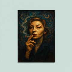 Clarice Lispector mystical cigarette portrait poster 8