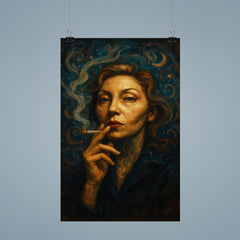 Clarice Lispector mystical cigarette portrait poster 9