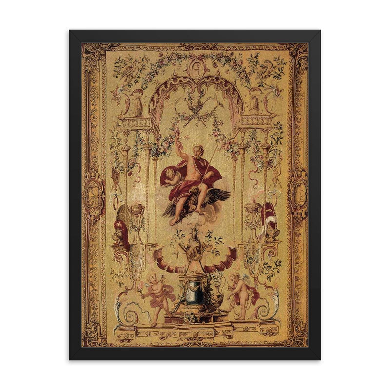 Claude Audran III framed print on a plain backdrop in size 18