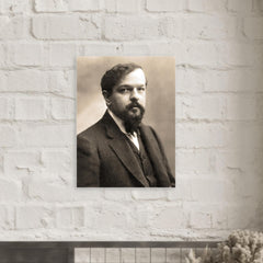 Claude Debussy metal print mockup