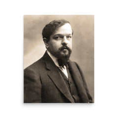 Claude Debussy poster on a plain backdrop in size 16"x20".