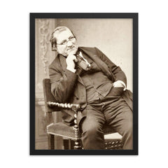 Claude Gay framed print on a plain backdrop in size 18"x24".