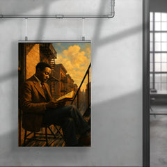 Claude McKay Harlem fire escape reading poster 4