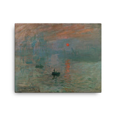 Claude Monet Birthday Celebration canvas print on a plain backdrop in size 16"x20".