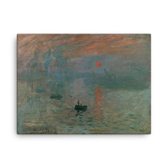 Claude Monet Birthday Celebration canvas print on a plain backdrop in size 18"x24".