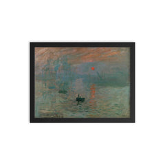 Claude Monet Birthday Celebration framed print on a plain backdrop in size 12"x16".