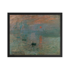 Claude Monet Birthday Celebration framed print on a plain backdrop in size 16"x20".