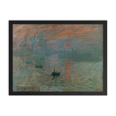 Claude Monet Birthday Celebration framed print on a plain backdrop in size 18"x24".