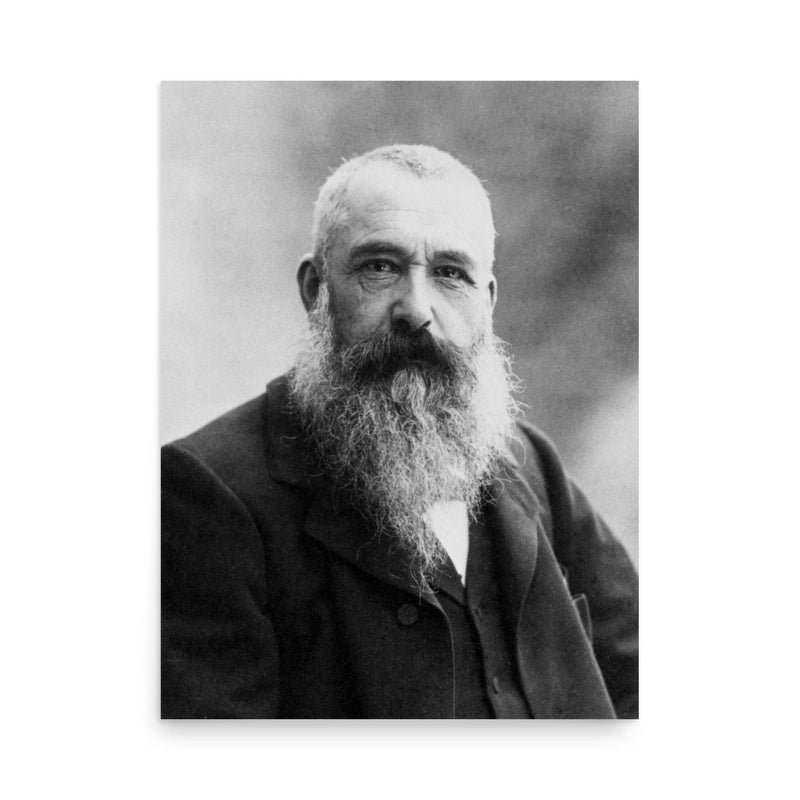 Claude Monet poster on a plain backdrop in size 18