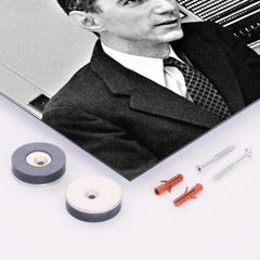 Claude Shannon metal print mockup