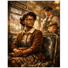 Claudette Colvin refusing the bus seat jigsaw puzzle