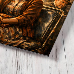 Claudette Colvin refusing the bus seat metal print mockup