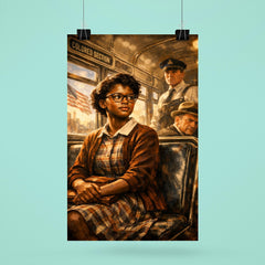 Claudette Colvin refusing the bus seat poster 6