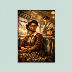 Claudette Colvin refusing the bus seat poster 8