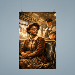 Claudette Colvin refusing the bus seat poster 9