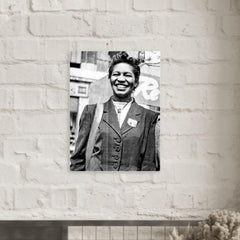 Claudia Jones metal print mockup