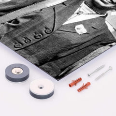 Claudia Jones metal print mockup