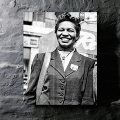 Claudia Jones metal print mockup