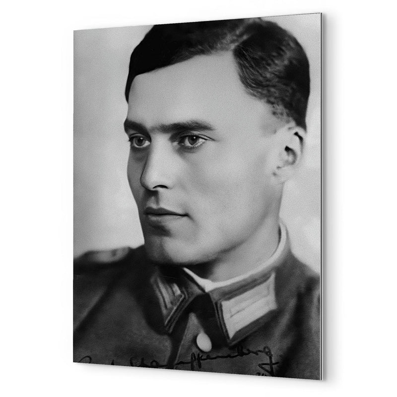 Claus von Stauffenberg metal print mockup
