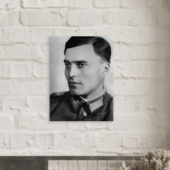 Claus von Stauffenberg metal print mockup