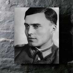 Claus von Stauffenberg metal print mockup