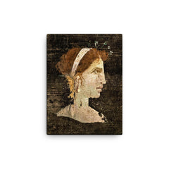 Cleopatra VII canvas print on a plain backdrop in size 12"x16".