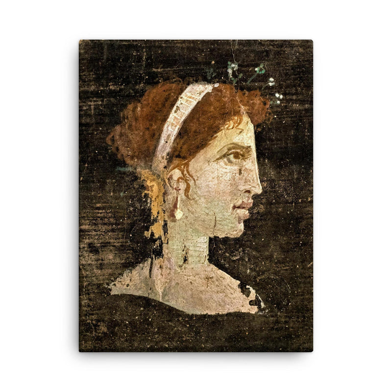 Cleopatra VII canvas print on a plain backdrop in size 18