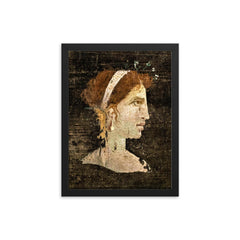 Cleopatra VII framed print on a plain backdrop in size 12"x16".