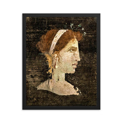 Cleopatra VII framed print on a plain backdrop in size 16"x20".