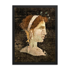 Cleopatra VII framed print on a plain backdrop in size 18"x24".