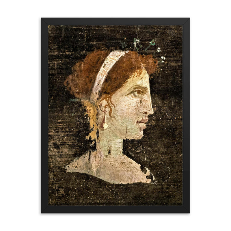 Cleopatra VII framed print on a plain backdrop in size 18