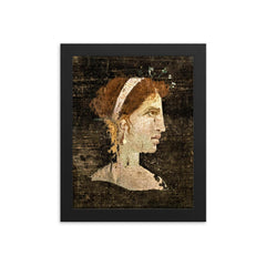 Cleopatra VII framed print on a plain backdrop in size 8"x10".