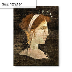 Cleopatra VII metal print on a plain backdrop in size 12"x16".