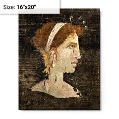 Cleopatra VII metal print on a plain backdrop in size 16"x20".