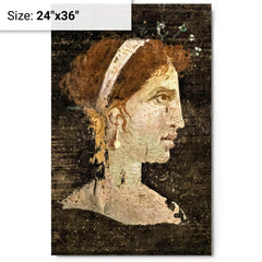 Cleopatra VII metal print on a plain backdrop in size 24"x36".