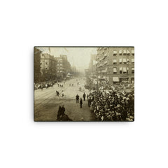 Cleveland's Centennial Celebration on Superior Avenue, 1896 canvas print on a plain backdrop in size 12"x16".