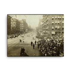 Cleveland's Centennial Celebration on Superior Avenue, 1896 canvas print on a plain backdrop in size 18"x24".