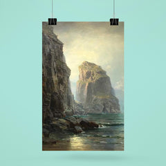 Cliffs at St. Columb, Cornwall by William Trost Richards poster 6